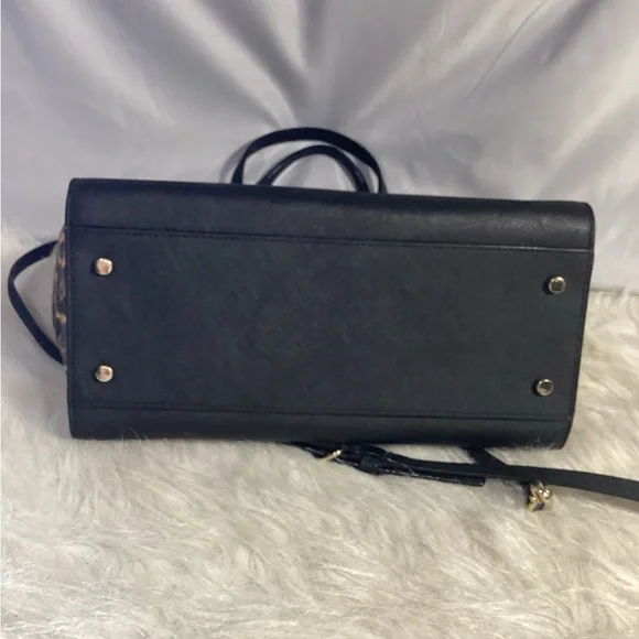 Kate Spade Run Wild Leopard Hayden Satchel Shoulder Bag Animal Calfhair Sides - Picture 7 of 10